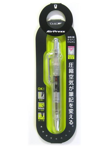 トンボ鉛筆 加圧式ボールペン エアプレス アーバンカラー透明