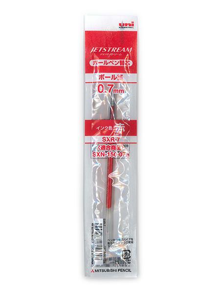 三菱鉛筆 ジェットストリームボールペン替芯0.7アカ SXR7.15