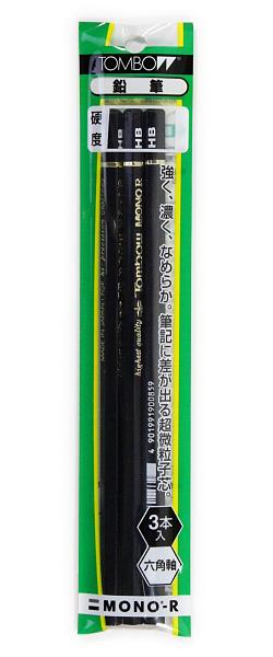 トンボ鉛筆 鉛筆モノR HB 3本パック ASA-361