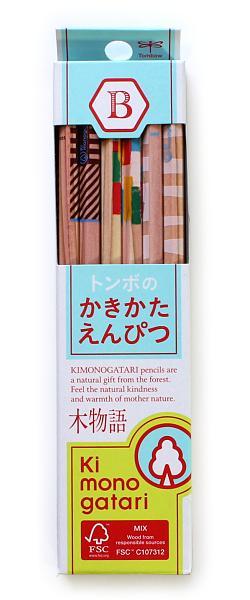 トンボ鉛筆 木物語カキカタ鉛筆01水色 B KB-KF01-B