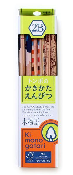 木物語カキカタ鉛筆02黄緑 2B KB-KF02-2B