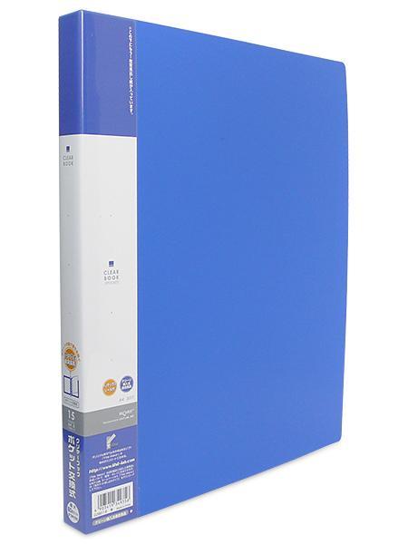 リクエストクリアブック交換式15ポケット G3801-8青
