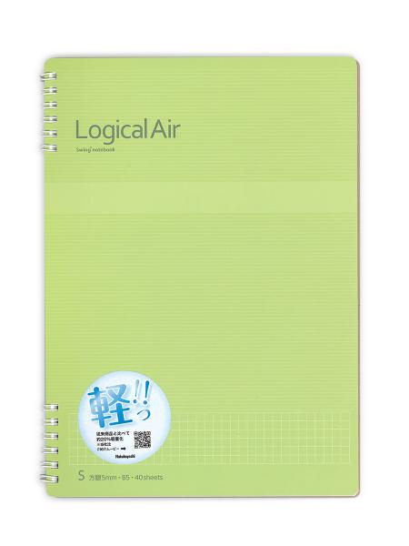 ナカバヤシ ロジカルエアーWリングノートB5 方眼 5mm グリーン 40枚 NW-B509S-G