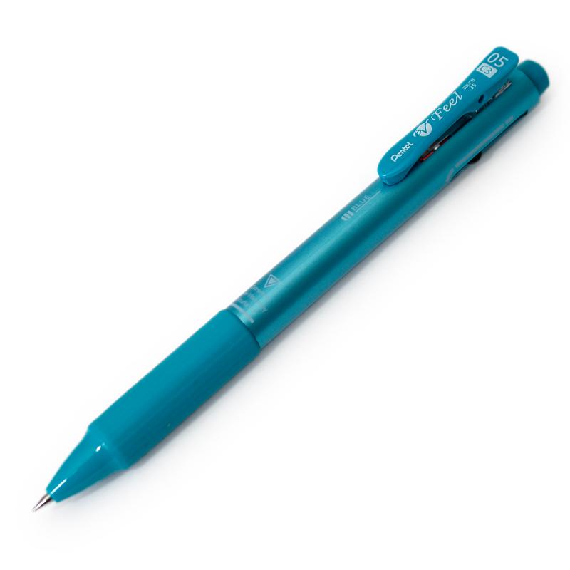 ぺんてる ビクーニャ フィール 3色ボールペン 0.5 メタリックグリーン軸 XBXCB35MDP