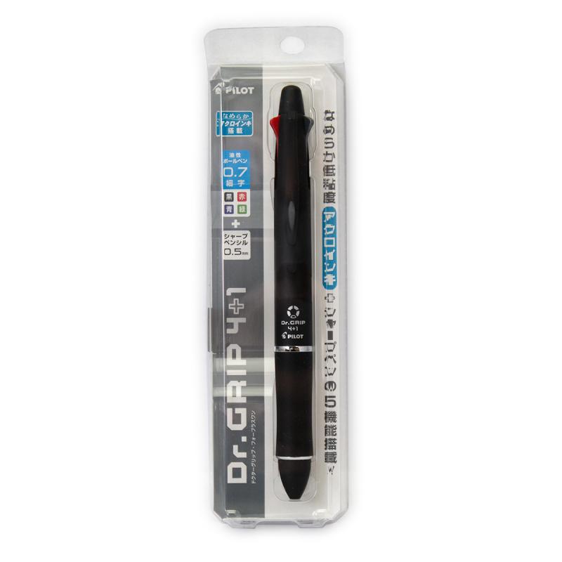 ドクターグリップ4+1 油性ボールペン 0.7mm 細字 BKHDF1SFN-B