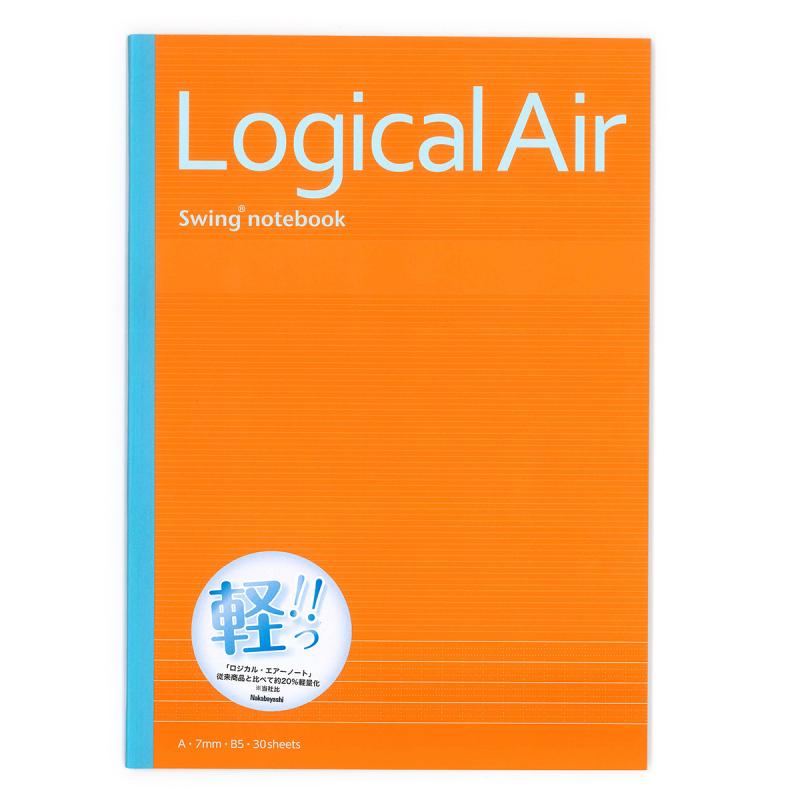 ナカバヤシ ロジカルエアーノート B5 A罫 30枚 オレンジ ノ-B546A-OR 軽量ノート
