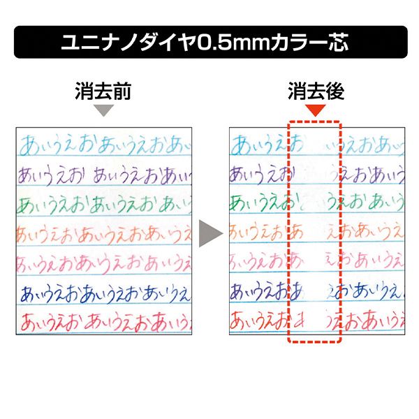 三菱鉛筆 ユニ ナノダイヤカラー芯 0.5mm 消しゴムで消せる・オレンジ芯 U05202NDC.4(ユニ0.5-202NDC)