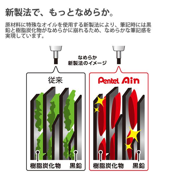 ぺんてる Ain アインシャープ替芯 0.3 HB C283-HB 60mm 25本入り シャープ芯