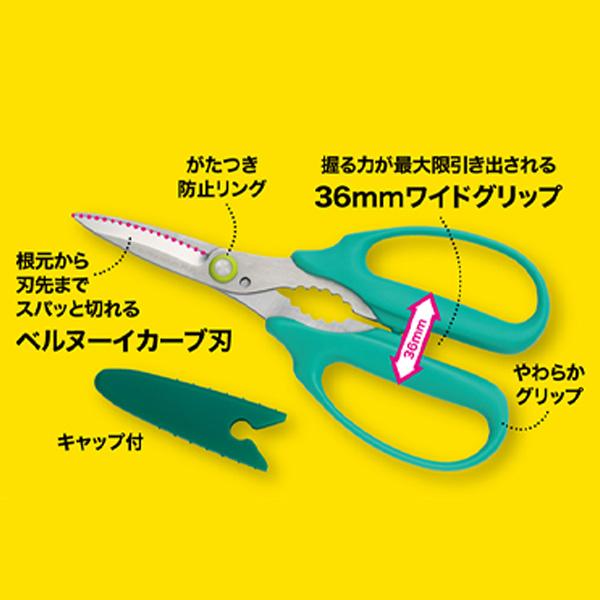 プラス はさみ フィットカットカーブ 万能タイプ SC-175PM ネイビー キャップ付き ワイドグリップ 左右対称 紙も金属も軽く切れる 針金切 がたつき防止リング ねじ開け機能 やわらかグリップ