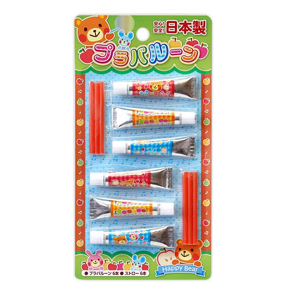 トーヨー プラバルーン 200284 プラバルーン・ストロー各6本 日本製 クリアカラー 割れないシャボン玉みたい！ふくらませて飛ばしてあそんでネ！