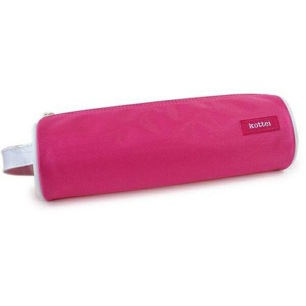 セキセイ ペンケース ドラム型 ピンク KT-1925-21 コッティナイロン製 ヨコに寝かせても、タテに立てても使用できる