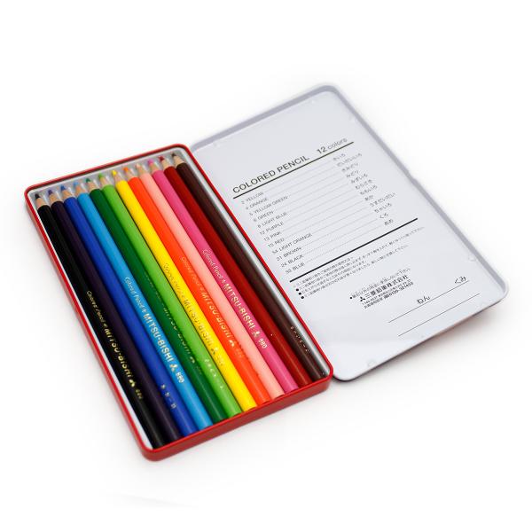 三菱鉛筆 色鉛筆12色セットNO880-12C