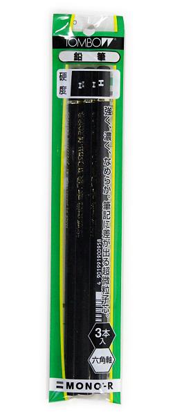 トンボ鉛筆 鉛筆モノR H 3本パック ASA362