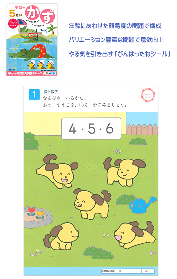 5歳のワーク かず N04808説明1