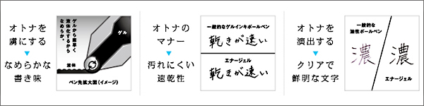 スッと書けてサッと乾く!! エナージェルノックボールペン0.7mm 細字 赤 砲弾チップ BL77-B