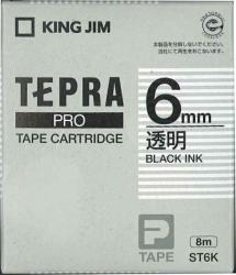 キングジム テプラPROテープ透明黒文字6mm ST6K - ウインドウを閉じる