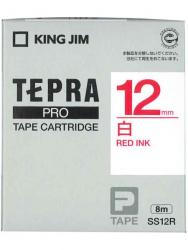 キングジム テプラPROテープ白赤文字12mm SS12R - ウインドウを閉じる
