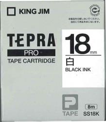 キングジム テプラPROテープ白黒文字18mm SS18K - ウインドウを閉じる