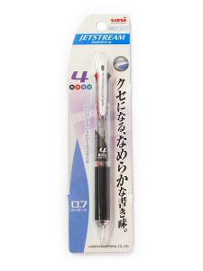 三菱鉛筆 ジェットストリーム4色BP 透明 SXE4-500-07 1P.T - ウインドウを閉じる