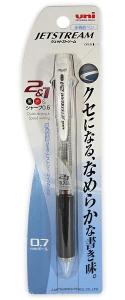 三菱鉛筆 ジェットストリーム0.7mm2色＋シャープ透明軸 MSXE3-500-07 - ウインドウを閉じる