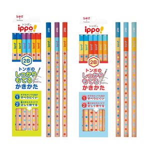 トンボ鉛筆鉛筆 ippo! イッポ! しっかりもてるかきかたえんぴつ 2B 12本入り 六角軸 2柄有 /グリーン KB-KG01-2B/ ブルー KB-KG02-2B - ウインドウを閉じる