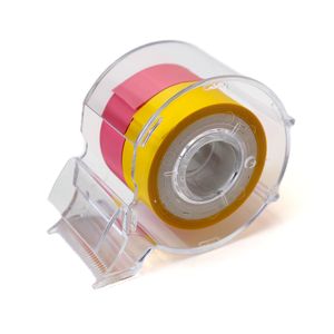ヤマト メモックロールテープ フィルムタイプ 15mm幅 カッター付(パステルピンク・イエロー2巻入) RF-15CH-6EN - ウインドウを閉じる